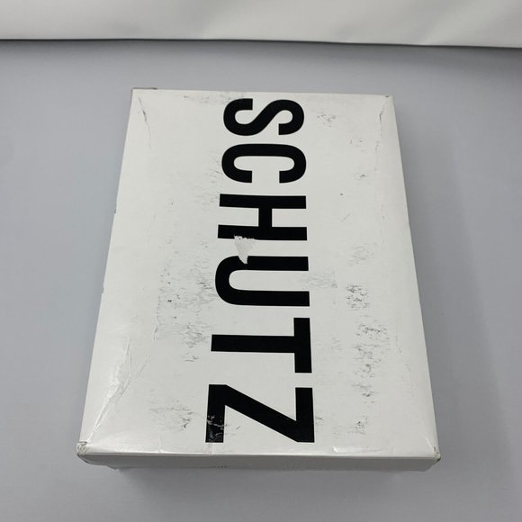 Schutz JOSSEANA Sandal Womens 8.5B Gold Vinyl/Metallic/Platina Strap Ankle S0419 - Picture 8 of 10